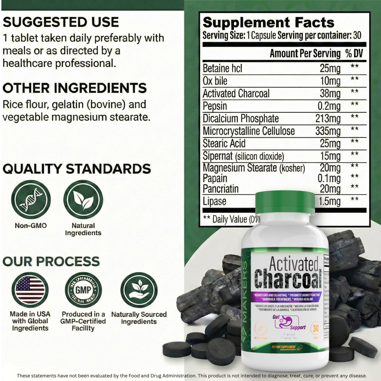 Activated Charcoal Supplement