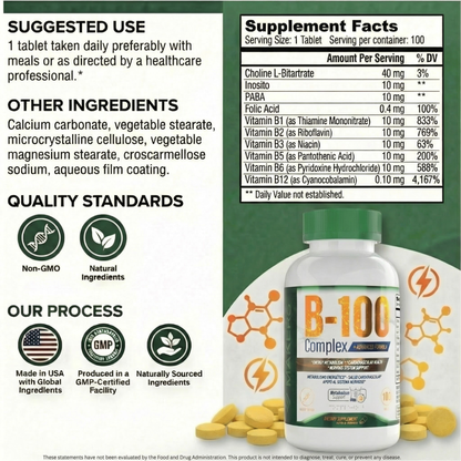B-100 Complex – Daily Use Vitamin B Formula