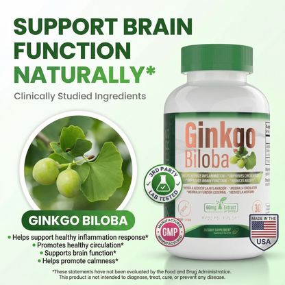 Ginkgo Biloba 60mg – Daily Use Capsules