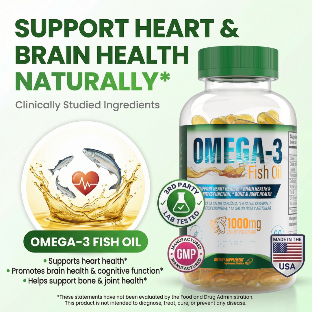 Omega-3 Fish Oil 1000mg – Daily Use Softgels
